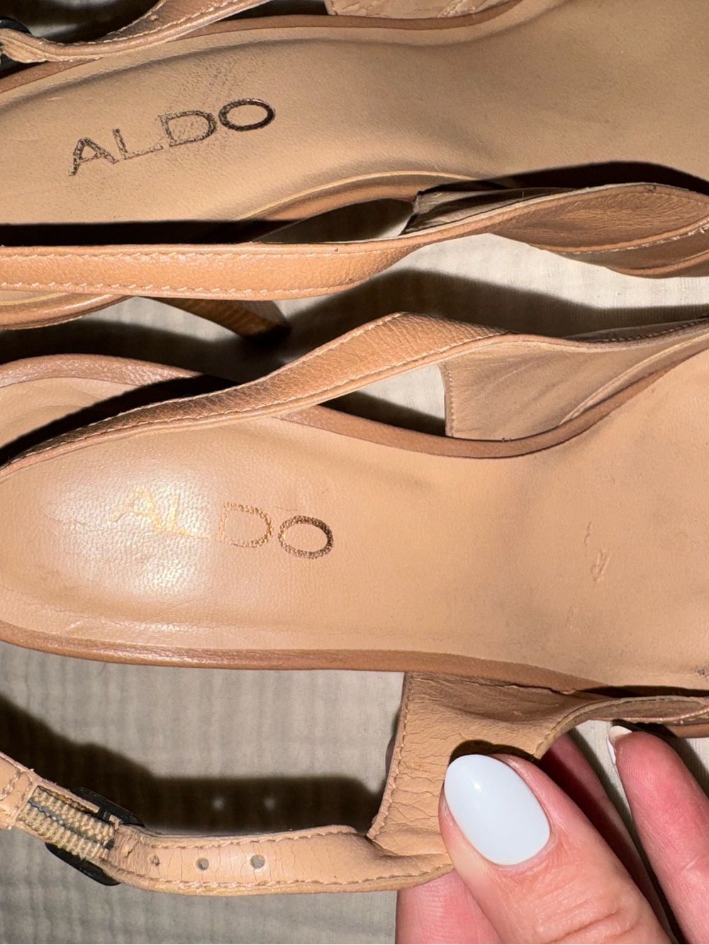 Chic Aldo Nude Slingback Heels – Elegant Pointed Toe Statement Pumps - Picture 3 of 7